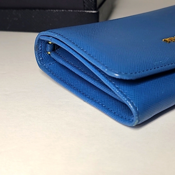 Prada Saffiano 1M1438 Wallet/Wristlet (bi-fold) Cobalto - Picture 13 of 13